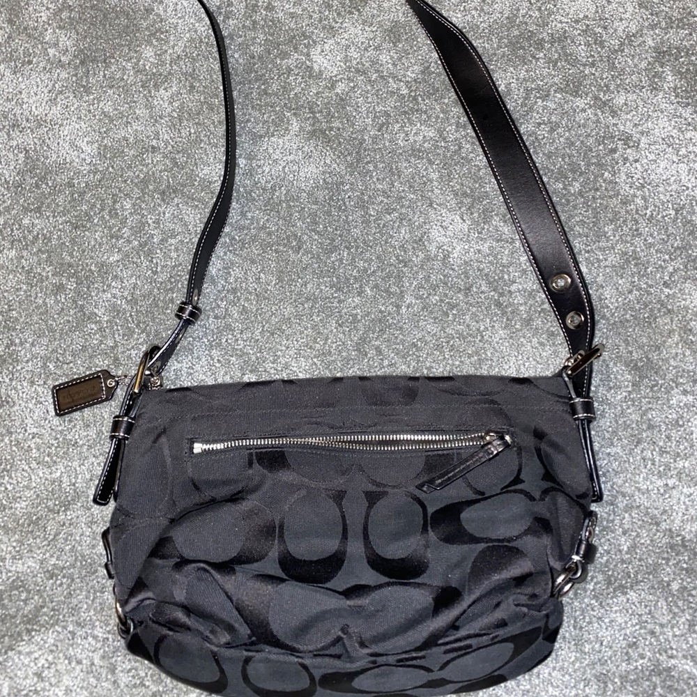 Authentic Large Black Coach Crossbody